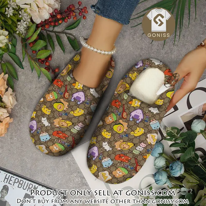 Gucci fleece slippers luxury inhouse slippers ihs1010 gn0834362